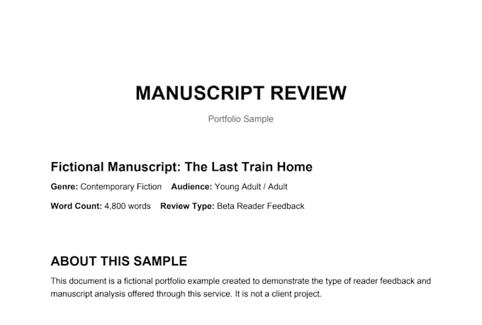 beta read and provide detailed feedback on your manuscript